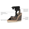 image:imageVince Camuto Bealie Woven Lace Up Wedge SandalsBlack Multi