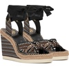 image:imageVince Camuto Bealie Woven Lace Up Wedge SandalsBlack Multi