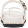 image:imageVince Camuto Camilo Toe Loop Buckle Band Slide SandalsBianco Leather