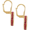 image:imageVince Camuto Goldtone Fuschia Crystal Stone Drop Earrings
