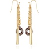 image:imageVince Camuto Goldtone Hematite Crystal Stone Strand Linear Drop Earrings