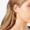 image:imageVince Camuto Goldtone Large Pave Crystal Stone Double Hoop Earrings