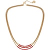 image:imageVince Camuto Goldtone Ruby Crystal Stone Trio Chain Layered Necklace