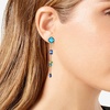 image:imageVince Camuto Goldtone Saphire Glass Stone Drop Dangle Earrings