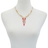 image:imageVince Camuto Goldtone Tri Rose Stone Drop Pendant Necklace
