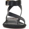 image:imageVince Camuto Libahs Ankle Strap Toe Loop Flat SandalsBlack Leather