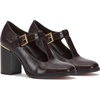 image:imageVince Camuto Micha TStrap Block Heel PumpsBrownie Crinkle Leather