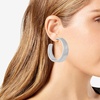image:imageVince Camuto Silvertone Chunky Crystal Stone Hoop Earrings