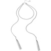image:imageVince Camuto Silvertone Curb Chain Tassel Drape Necklace