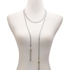image:imageVince Camuto Silvertone Curb Chain Tassel Drape Necklace
