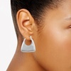 image:imageVince Camuto Silvertone Hallow Hoop Purse Earrings for Women