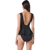 image:imageVince Camuto Womens High Neck Skirted One Piece SwimsuitBlack