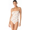 image:imageVince Camuto Womens Lace Up Back Bandeau One Piece SwimsuitIvory