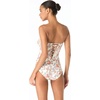 image:imageVince Camuto Womens Lace Up Back Bandeau One Piece SwimsuitIvory