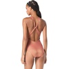 image:imageVince Camuto Womens Plunge Neck One Piece SwimsuitAlmond
