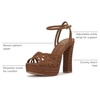 image:imageVince Camuto Womens Samlee Strappy Platform High Heel SandalsGolden Walnut