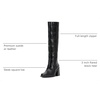 image:imageVince Camuto Womens Sangeti Wide Calf Stacked Heel Knee High BootBlack Croco Leather Wide Calf