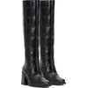 image:imageVince Camuto Womens Sangeti Wide Calf Stacked Heel Knee High BootBlack Croco Leather Wide Calf