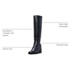 image:imageVince Camuto Womens Sangeti Wide Calf Stacked Heel Knee High BootBlack Leather