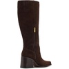 image:imageVince Camuto Womens Sangeti Wide Calf Stacked Heel Knee High BootBrownie Suede Wide Calf
