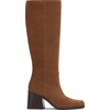 image:imageVince Camuto Womens Sangeti Wide Calf Stacked Heel Knee High BootBurnt Sugar Suede Wide Calf