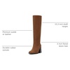 image:imageVince Camuto Womens Sangeti Wide Calf Stacked Heel Knee High BootBurnt Sugar Suede Wide Calf