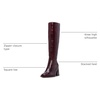 image:imageVince Camuto Womens Sangeti Wide Calf Stacked Heel Knee High BootDark Mahogany