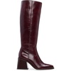 image:imageVince Camuto Womens Sangeti Wide Calf Stacked Heel Knee High BootDark Mahogany Leather Wide Calf
