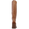 image:imageVince Camuto Womens Sangeti Wide Calf Stacked Heel Knee High BootGolden Walnut Leather Wide Calf