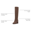 image:imageVince Camuto Womens Sangeti Wide Calf Stacked Heel Knee High BootToasted Taupe Suede Wide Calf