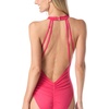 image:imageVince Camuto Womens Shirred One Piece SwimsuitGeranium