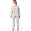 image:imageVince Camuto Womens Super Soft Hacci Long Sleeve and Pant Lounge SetHeather Gray With Black Stripe Trim