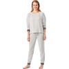 image:imageVince Camuto Womens Super Soft Hacci Long Sleeve and Pant Lounge SetHeather Gray With Black Stripe Trim