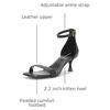image:imageVince Camuto Womens Vinkely Kitten Heel SandalBlack Silky Leather