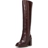 Dark Mahogany Wide Calf
