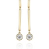 image:imageVince Camuto Gold Tone Linear Dangle Drop Crystal Glass Stone Earrings