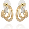 image:imageVince Camuto Gold Tone Small Open Spiral Hoop Earrings with Glass Stones