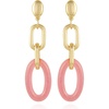 image:imageVince Camuto Goldtone Candy Pink Hoop Drop Earrings