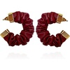 image:imageVince Camuto Goldtone Faux Leather Red Open Hoop Earrings
