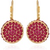 image:imageVince Camuto Goldtone Fuschia Crystal Stone Drop Earrings