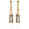 image:imageVince Camuto Goldtone Glass Stone Huggie Hoop Dangle Earrings
