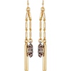 image:imageVince Camuto Goldtone Hematite Crystal Stone Strand Linear Drop Earrings