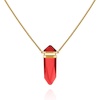 image:imageVince Camuto Goldtone Red CrystalShaped Stone Pendant Necklace