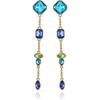 image:imageVince Camuto Goldtone Saphire Glass Stone Drop Dangle Earrings