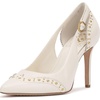 image:imageVince Camuto Hally Studded CutOut PumpCoconut Cream Leather