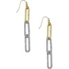 image:imageVince Camuto Linear Pave Paper Clip Link Fish Hook Earrings