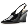 image:imageVince Camuto Meristi Slingback Closed Toe WedgeBlack Patent