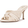 image:imageVince Camuto Pheya Knotted High Heel Mule SandalsCoconut Cream