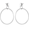 image:imageVince Camuto Silver Tone Drop Dangle Hoop Earrings For Women