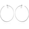 image:imageVince Camuto Silver Tone Extra Large Open Hoop Earrings For Women Clip On XL